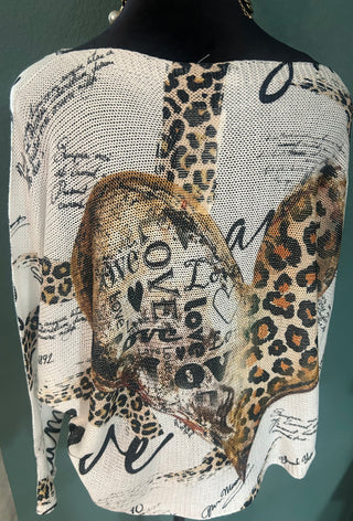 Made in Italy Wild Heart Leopard Sweater