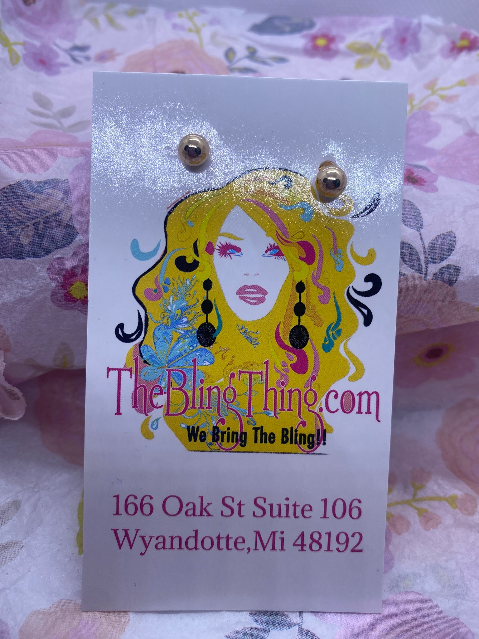 Small Gold Ball Post Earrings