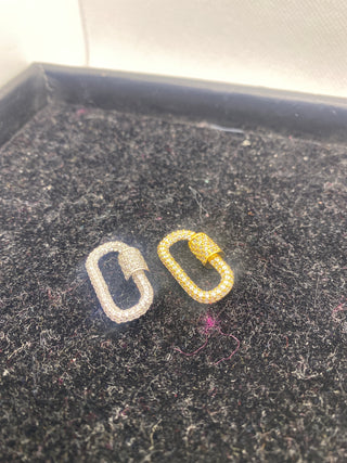 Gold Rhinestone Jewelry Carabiner