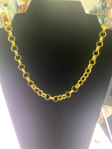 8.5 inch Rollo Gold Tone Chain Necklace