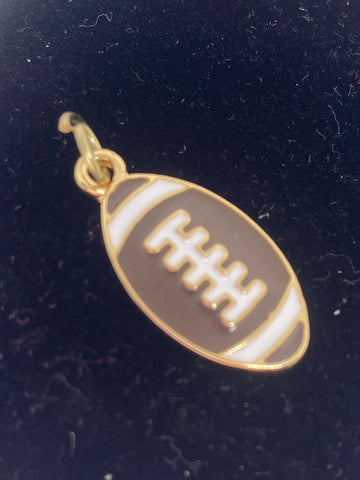 1 inch Brown Football Charm for Necklace or Bracelet