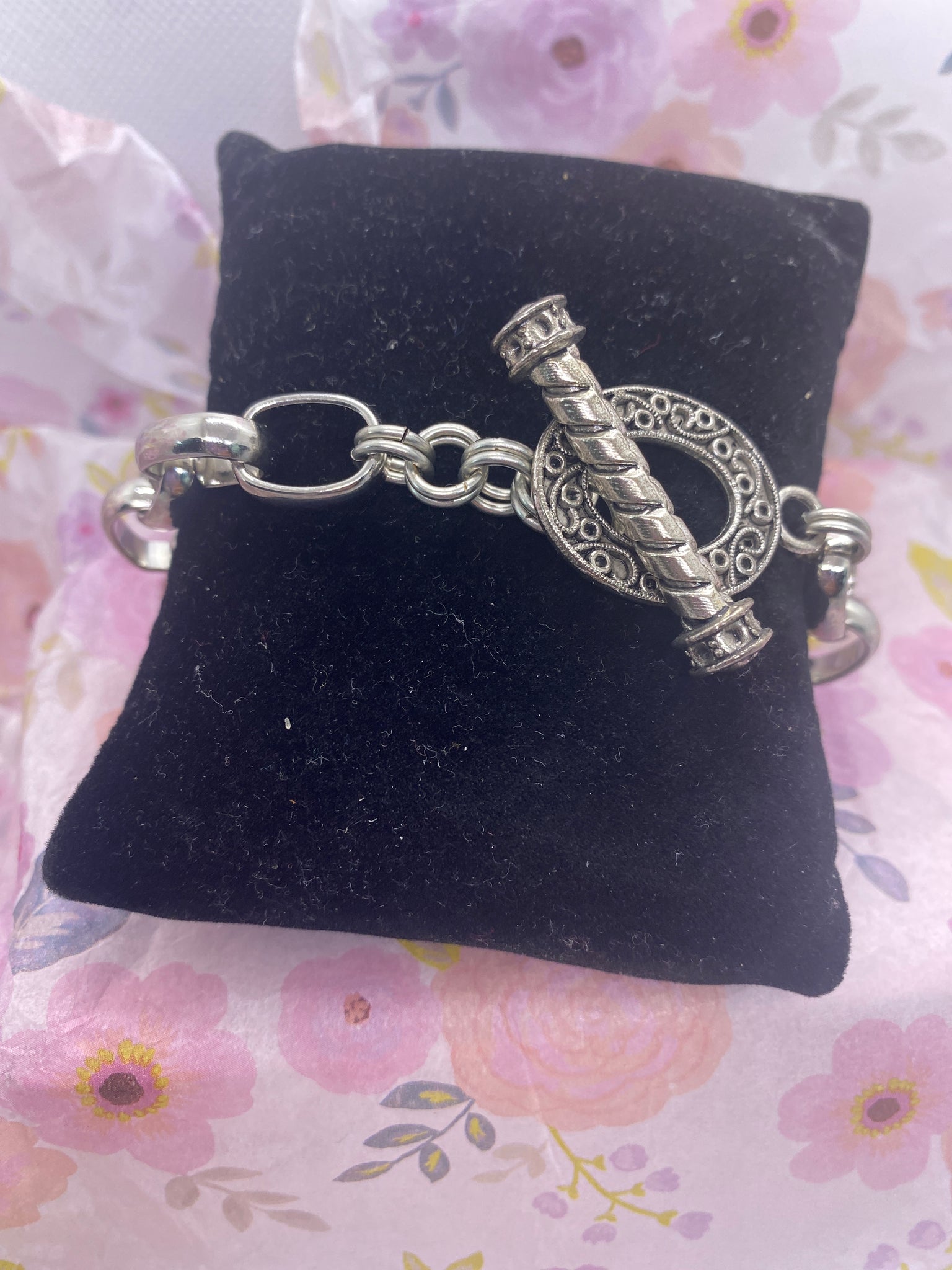 7 Inch Toggle Closure Charm Bracelet