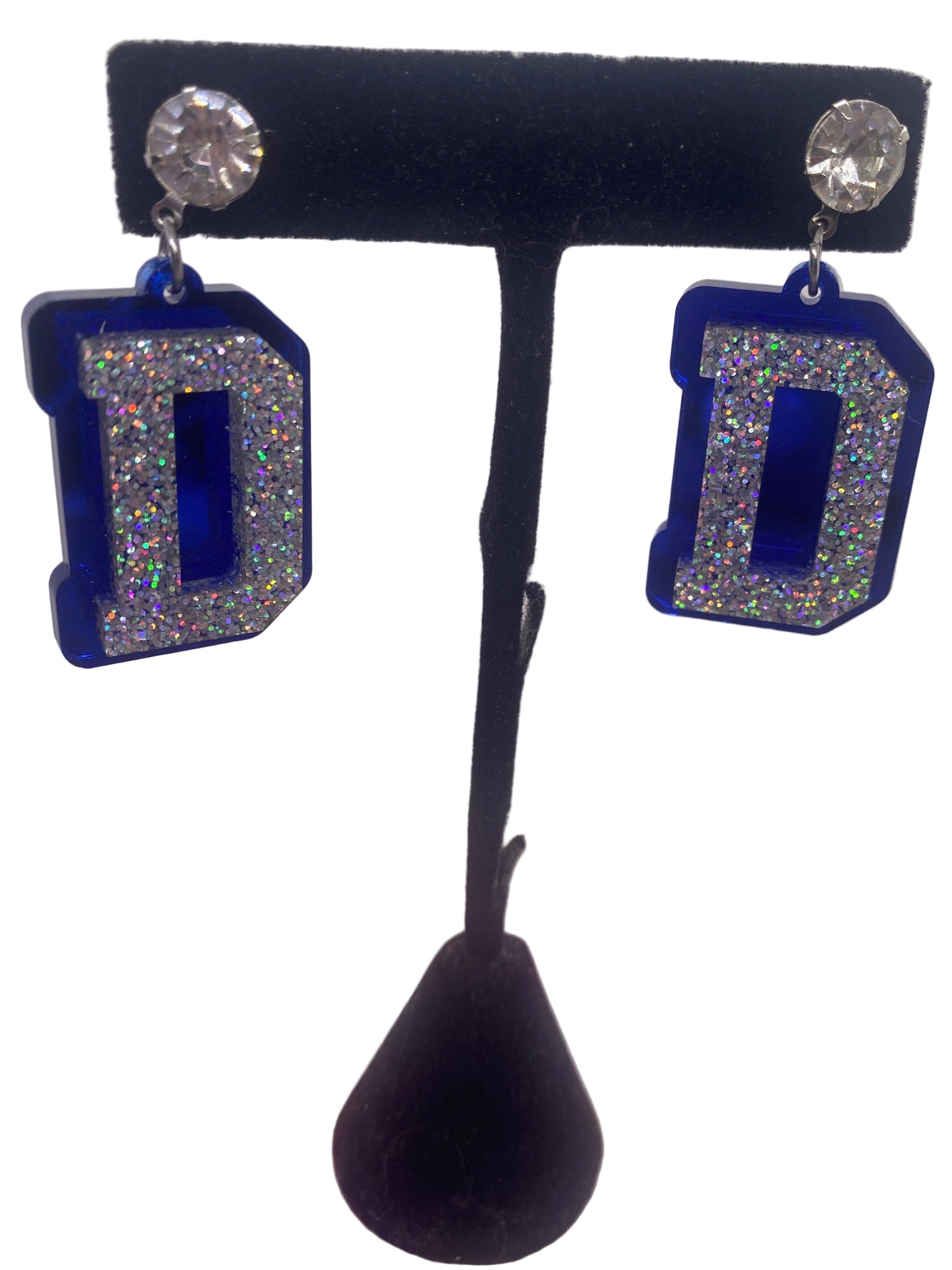 D Game Day Initial Earrings