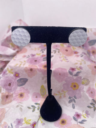 Golf Ball Post Earrings