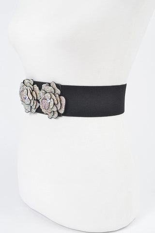 Crystal Bloom Stretch Belt
