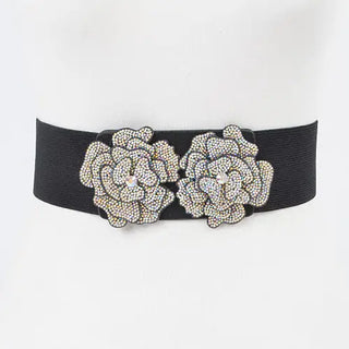 Crystal Bloom Stretch Belt