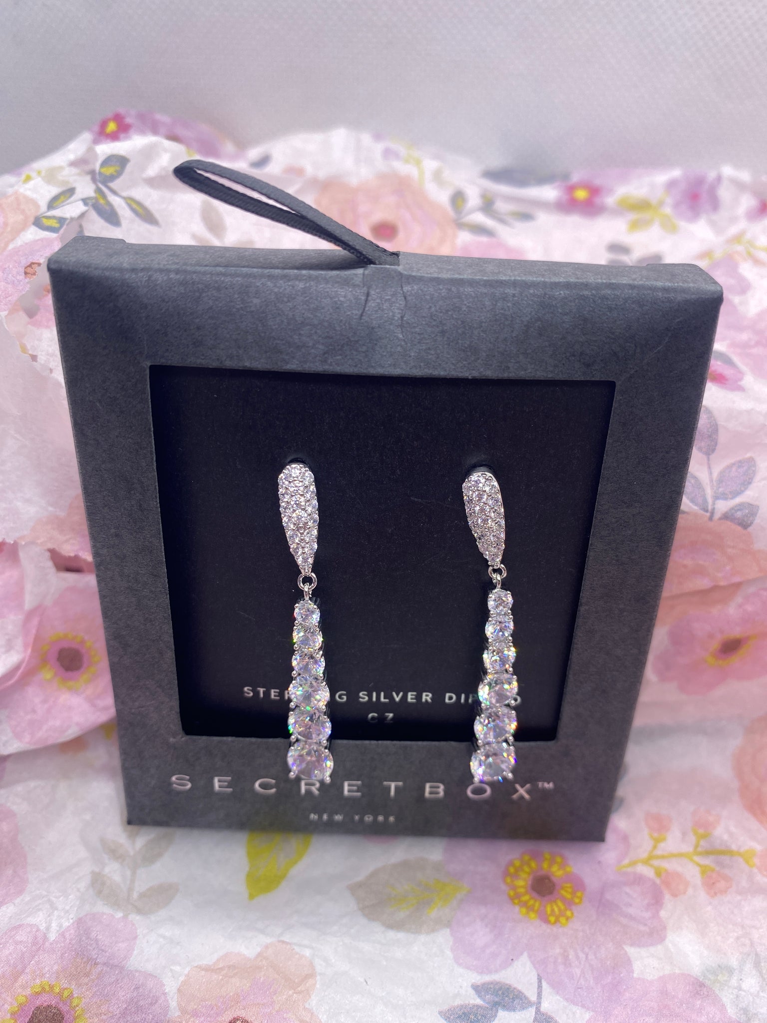 Sterling Silver Dipped CZ Earrings