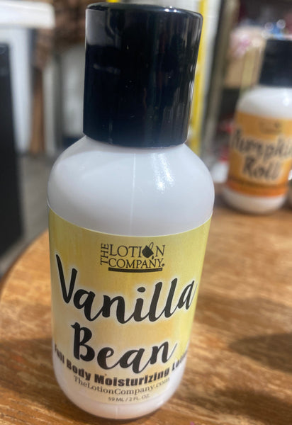 Bottle of Vanilla Bean lotion mADE IN THE usa