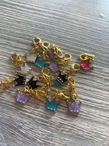 Multi Color Crown Dangle Charm for Necklace or Bracelet