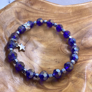 Sparkle Blue Stretch Bracelet