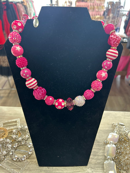 Custom Sandra Ling Designs Pink Necklace