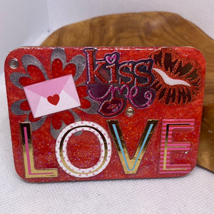Kiss Me Love Red Refrigerator Magnet