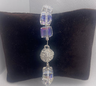 AB Cube Glass Bracelet with magnetic closure