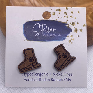 Ice Skates Post Earrings