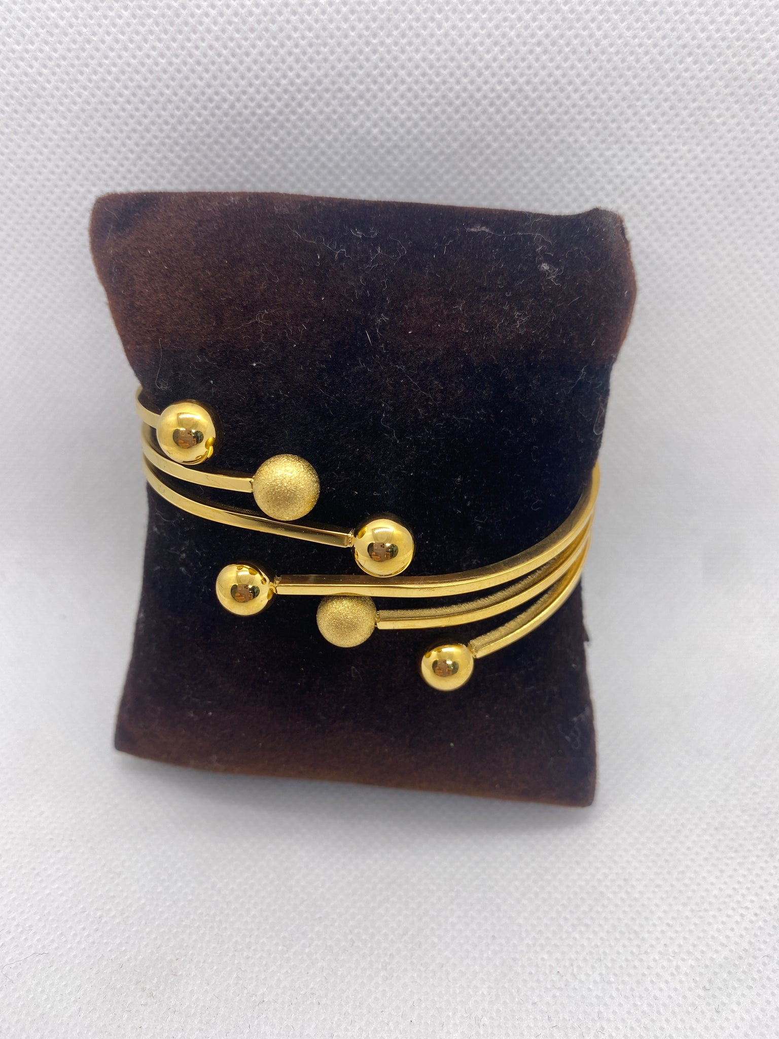 Gold Stainless Steel Hinge Bracelet