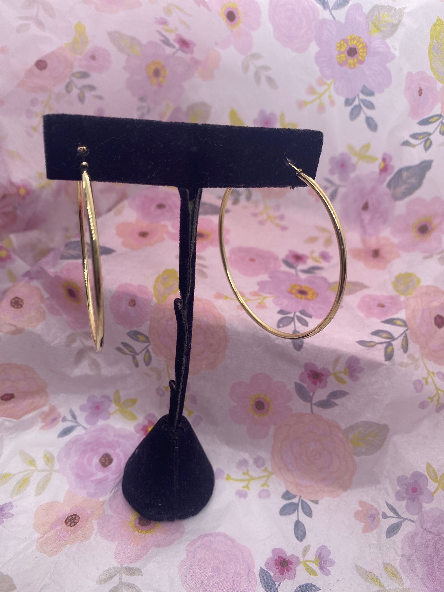 Gold Tone 1.75” inch Hoop Earring