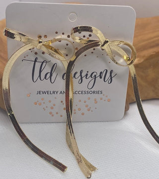 Golden Bow Earrings