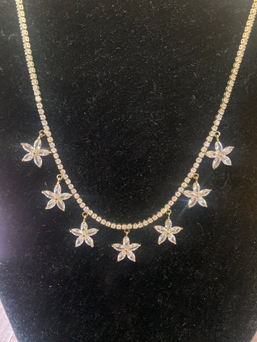 Multi Crystal Star Necklace