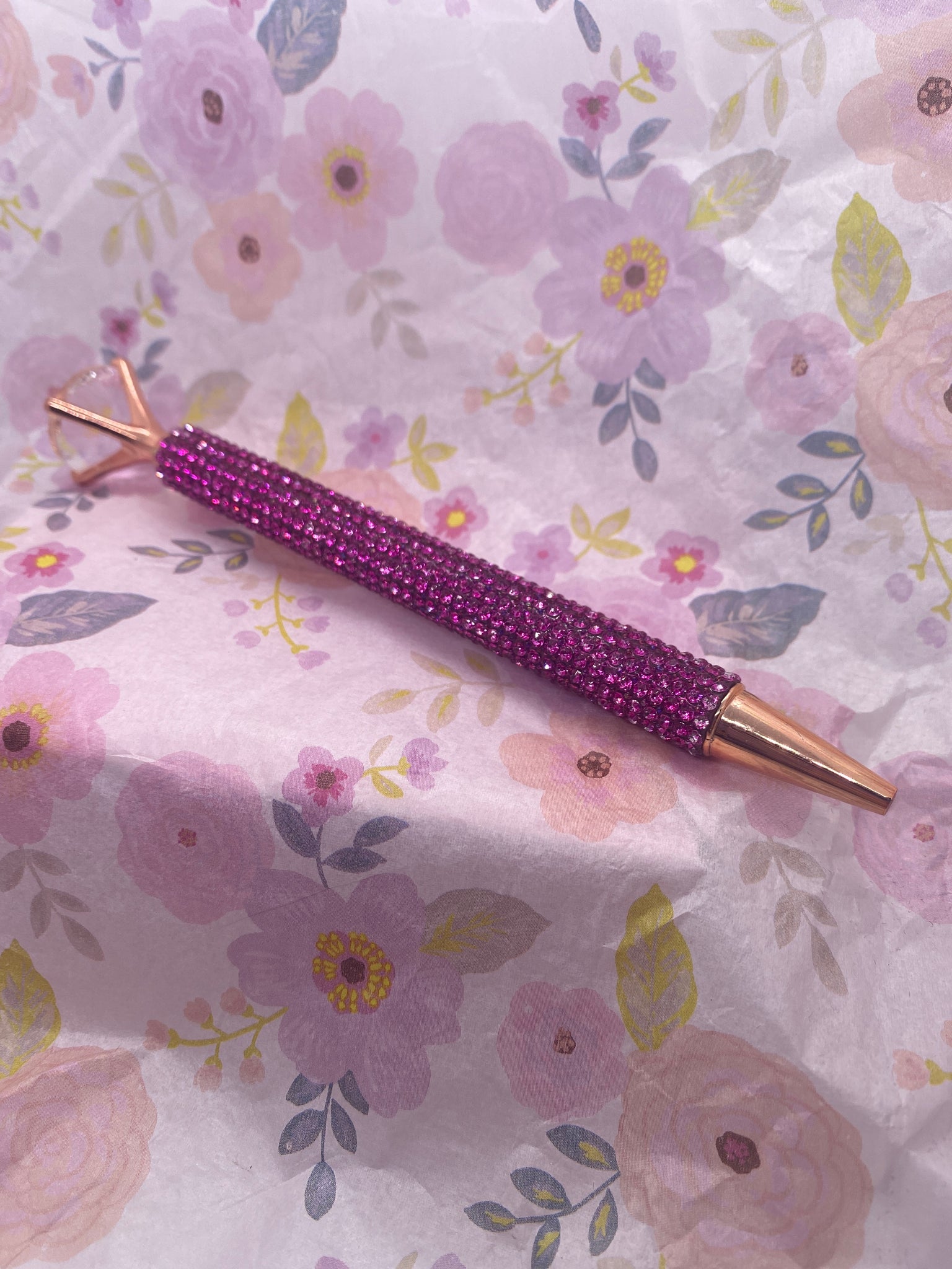 Fuschia Rhinestone Pen