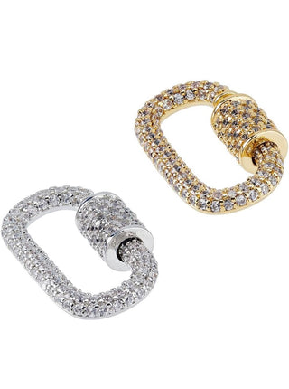 Gold Rhinestone Jewelry Carabiner
