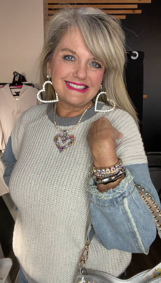 Crystal Heart Earrings