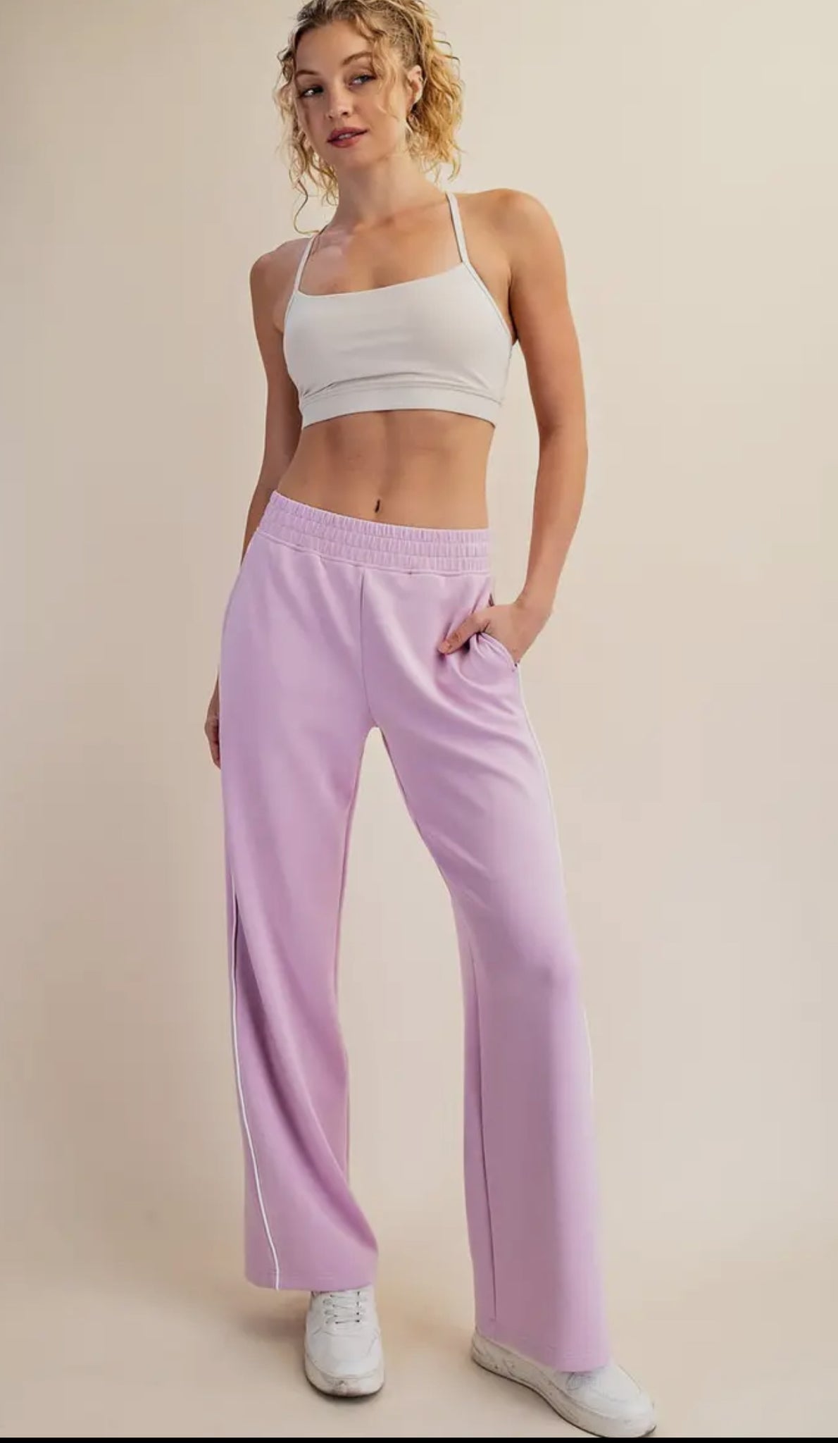 Modal Scuba Fabric Piping Pants