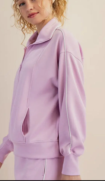 Quarter Zip Pullover Jacket Modal Fabric