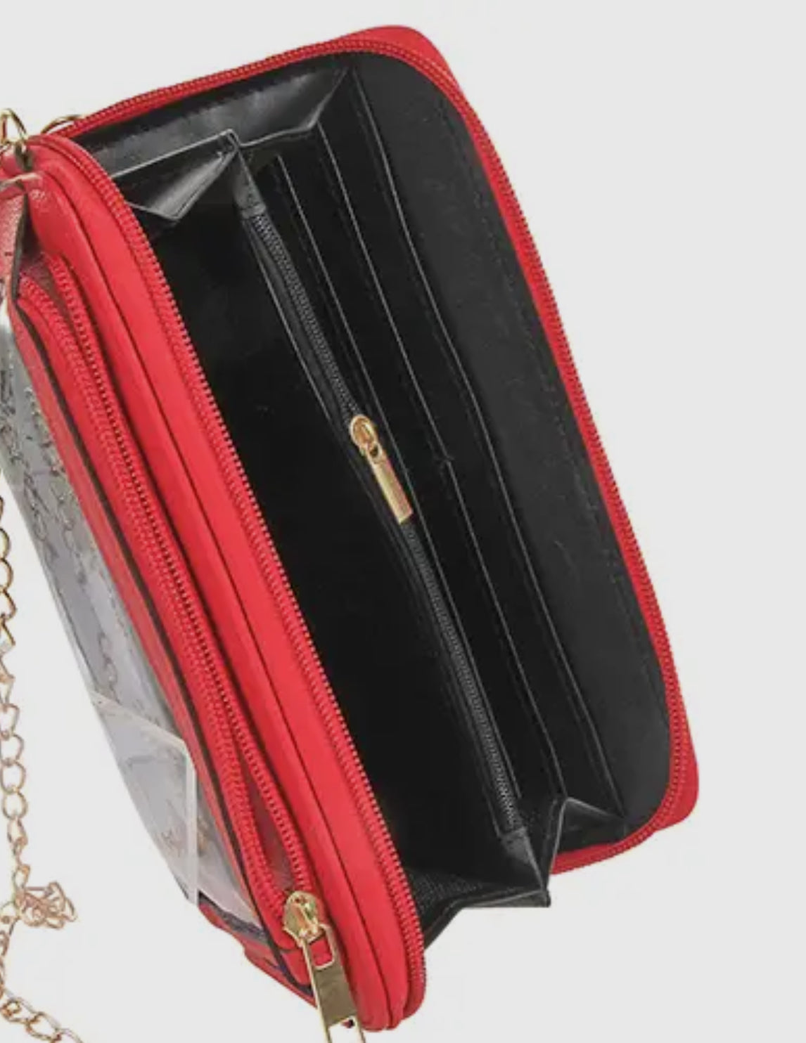 Red Cell Phone Wallet Crossbody Purse