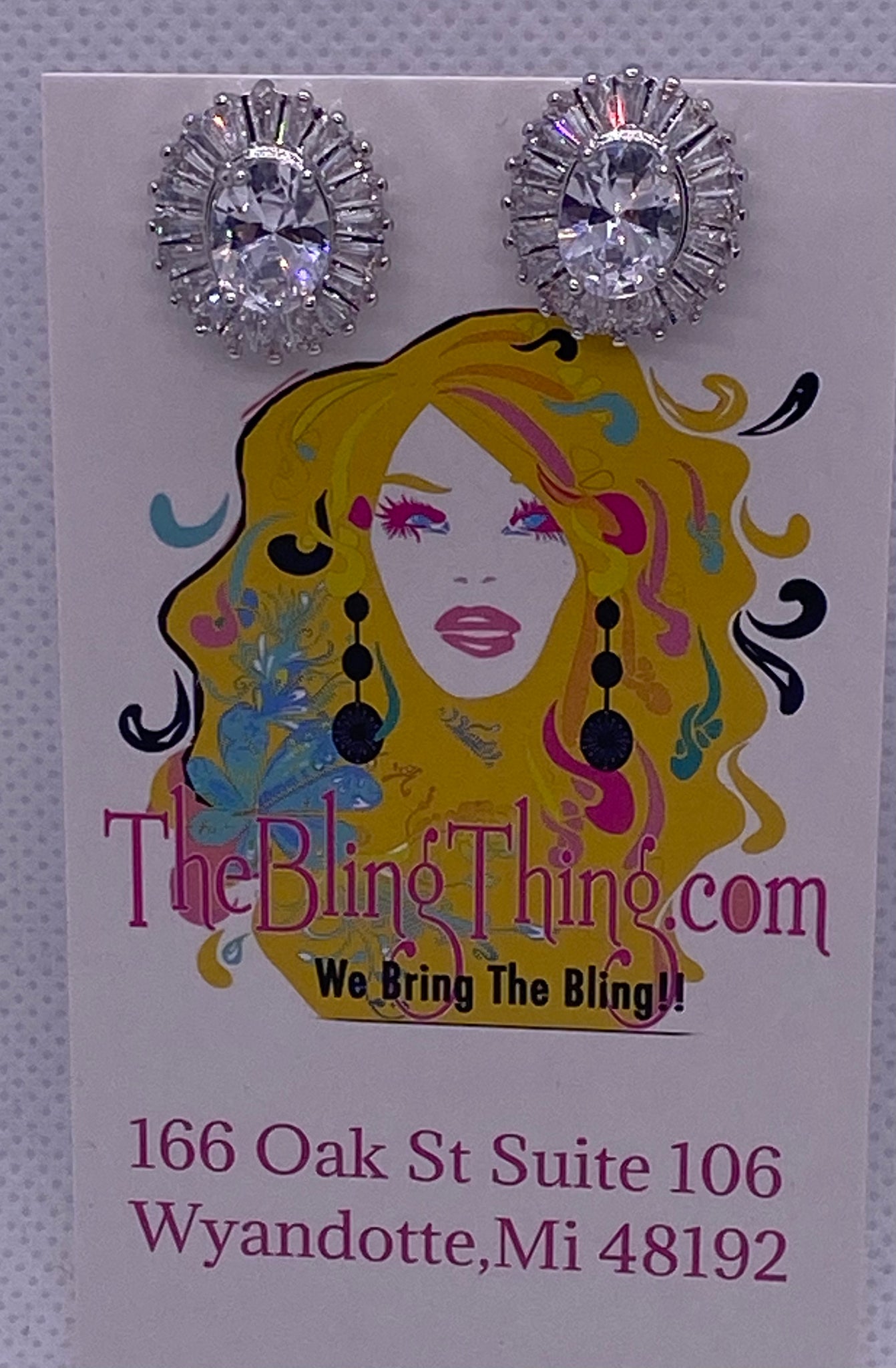 Silver CZ Gold Dipped Pear Shape Diamond Earring