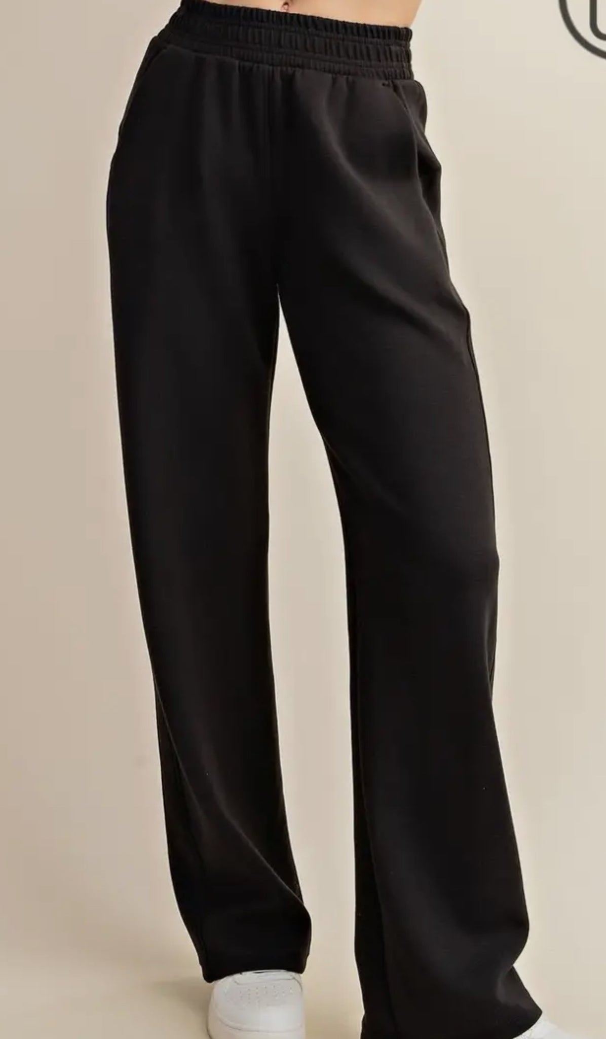 Plus Size Modal Scuba Straight Pants