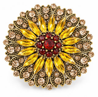 Amber Statement Necklace with Convertible Pendant & Pin