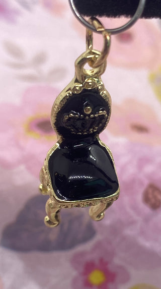 Black Throne Fit For A Queen Charm for Bracelet or Necklace