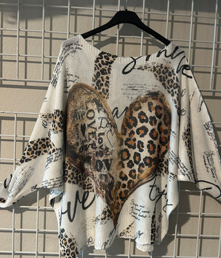 Made in Italy Wild Heart Leopard Sweater