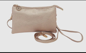 Rose Gold Crossbody Cross body  Purse Wristlet