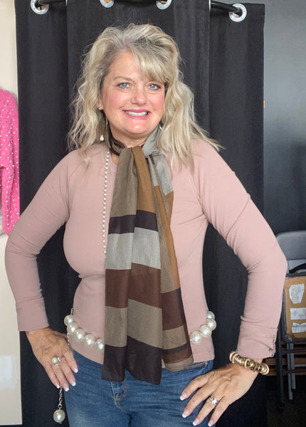 Shades of Brown Oblong Scarf