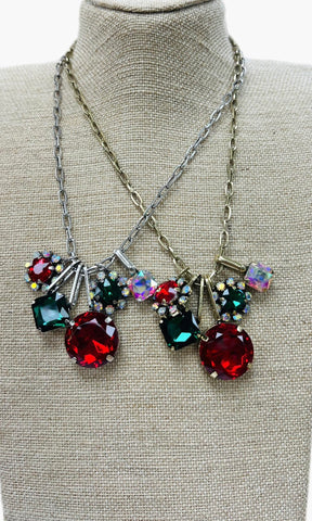 Custom 20 inch Gold Paperclip Clip Charm Necklace 5 Charms