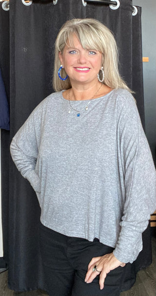 Oversize Dolman Sleeve Knit Top Sweater