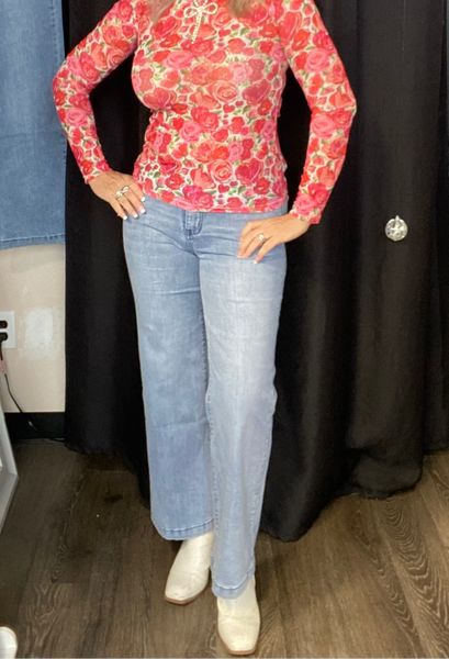 Coco & Carmen Everstretch Wide Leg Jeans Denim Wash