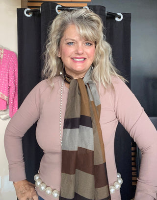 Shades of Brown Oblong Scarf