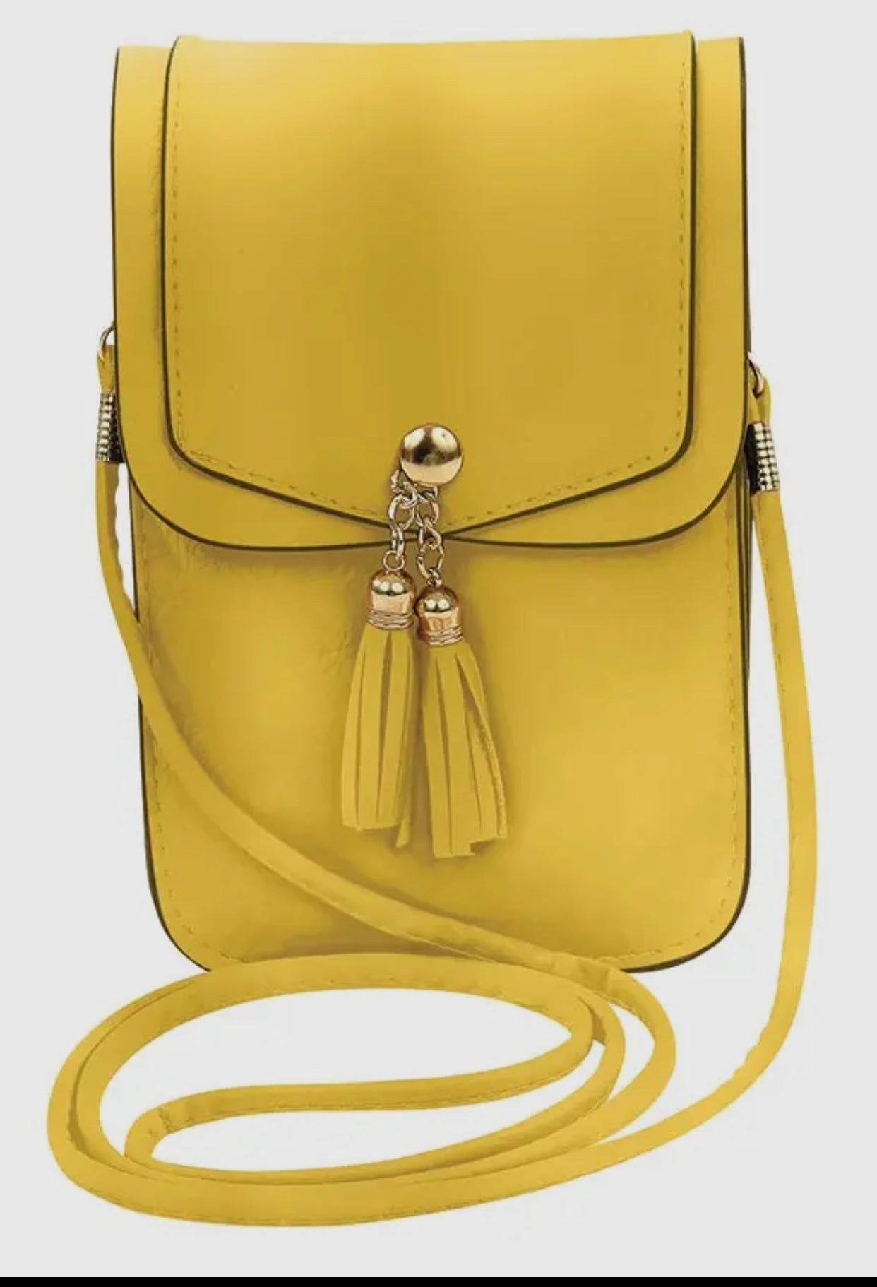 Yellow Cell Phone Cross body Purse