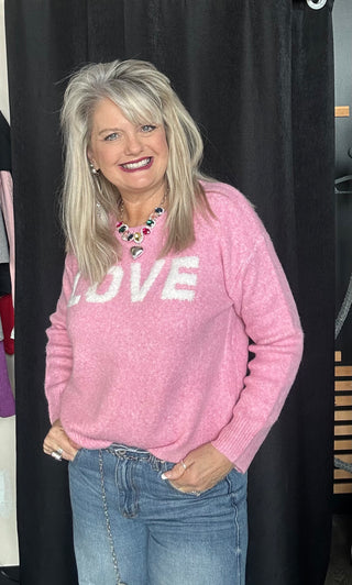 Love Pink Classic Crew Neck Sweater