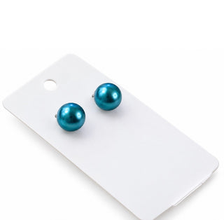 XLarge Teal Ball Stud Earrings