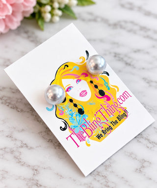 Classic XLarge Silver Ball Stud Earrings