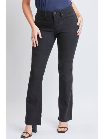 Hyperstretch Plus Size High Rise Flare Pants Black