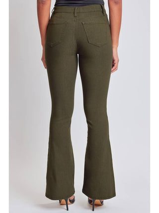 Hyperstretch High Rise Flare Pants Olive