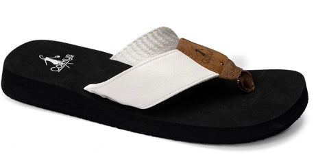 Corky's White Summer Break Flip Flops