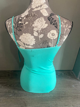 One Size Stretch Tank Top Orange Mint Green