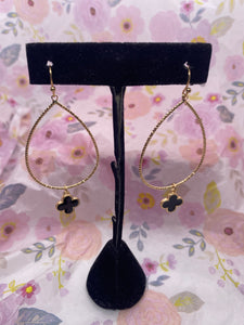 Black & Gold Hoop Earrings