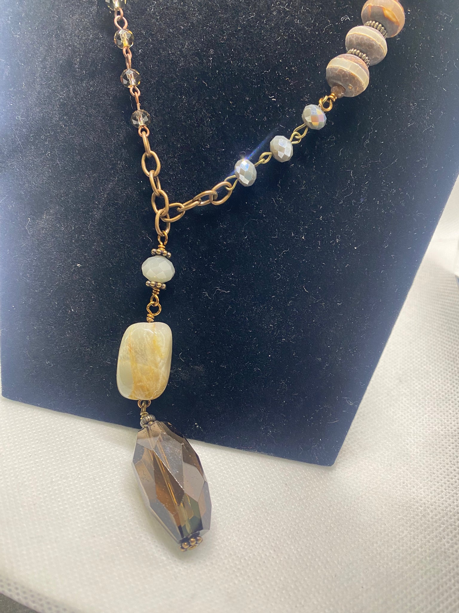 Beaded Necklace with Stones