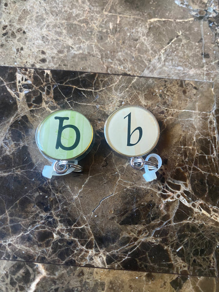 Ganz  Round  B Initial Charm for Necklace or Bracelet